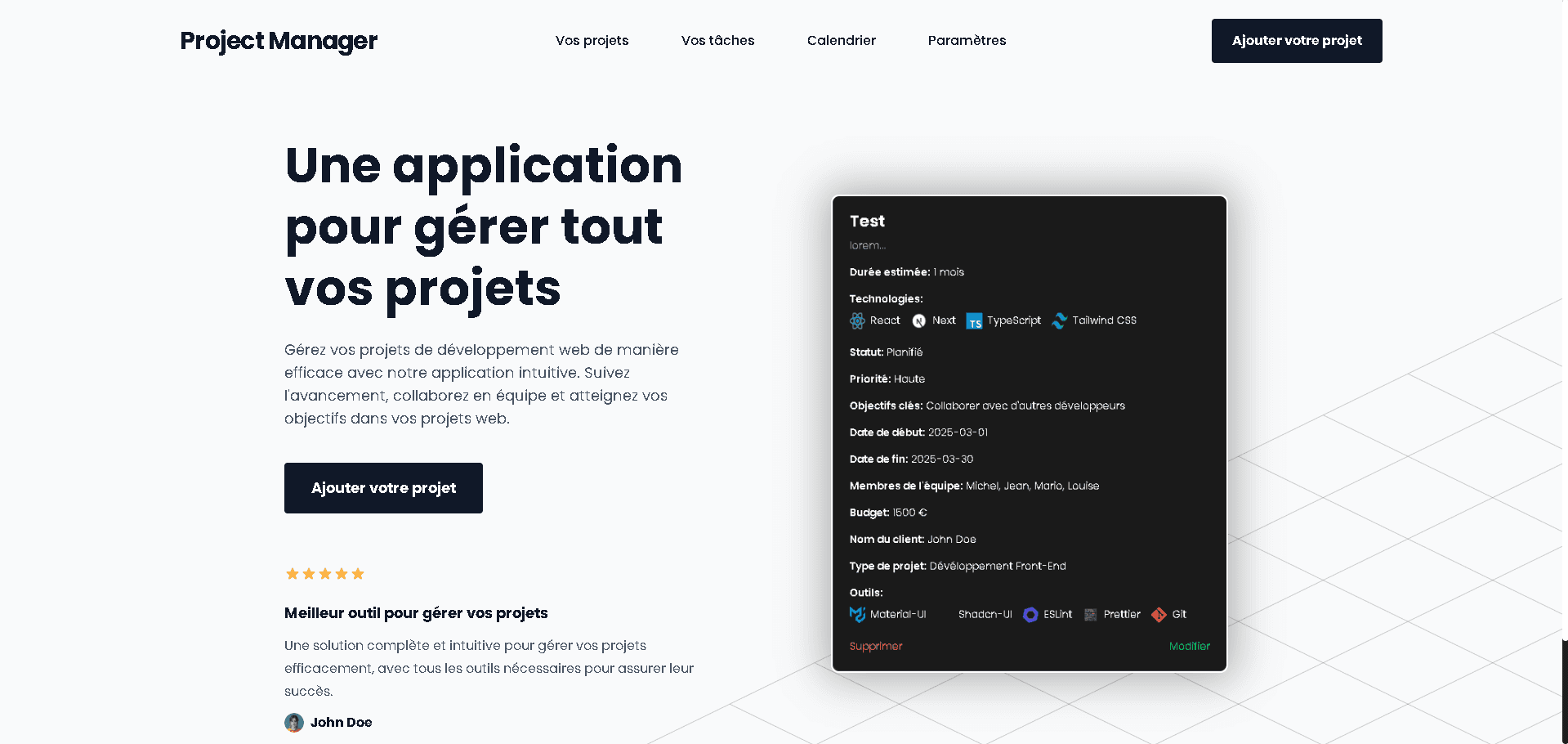 Project manager project